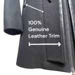 Mackage Steffy Wool & Leather Trim Hooded Zip Pockets Toggle Coat Size XS