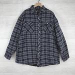 Vtg Klimbers by Kodiak Plaid Jacket Men XL Tall Navy Quilted Shacket Pearl Snaps