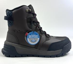 Columbia Kodiak Pass Mens 8 Brown Leather Boots Waterproof Omni Heat YM5975-231