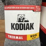 Kodiak Socks Mens 7-12 Multicolor Thermal Boot Socks Wool Blend 9 Pairs NEW