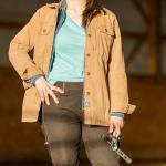 Dovetail Workwear DX Bootcut Cargo Pants for Women, Dark Kodiak Canvas, Size 10