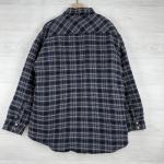 Vtg Klimbers by Kodiak Plaid Jacket Men XL Tall Navy Quilted Shacket Pearl Snaps