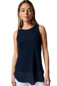Joseph Ribkoff Womens Layered Hem Tank Style 183126J Color Midnight Blue Size 08
