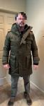 Men's Nobis Shelby Luxury Goose Down Winter Parka Coat with Hood - Green Large 