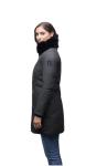 Nobis Sienna Sz Large Heather Women’s Cocoon Coat Black