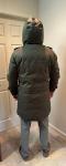Men's Nobis Shelby Luxury Goose Down Winter Parka Coat with Hood - Green Large 