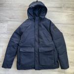 Nobis 100% White Duck Down Parka Jacket Men ($995)Designer Coat Medium Navy Blue
