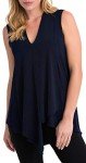 Joseph Ribkoff Womens Asymmetrical Sleeveless Tunic Style 161060J Color Midnight Blue Size 10