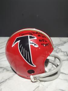Tommy Nobis #60 Signed "NFL Roy" Atlanta Falcons 2 Bar Riddell Mini Helmet COA