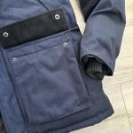 Nobis 100% White Duck Down Parka Jacket Men ($995)Designer Coat Medium Navy Blue