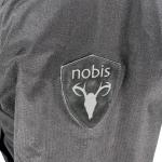 Nobis Molly Bomber Jacket Womens Large Black Duck Down Coyote Fur Hood Full Zip