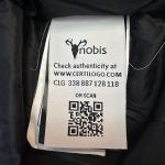 Nobis Molly Bomber Jacket Womens Large Black Duck Down Coyote Fur Hood Full Zip