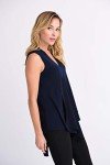 Joseph Ribkoff Womens Asymmetrical Sleeveless Tunic Style 161060J Color Midnight Blue Size 10