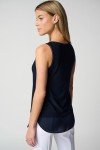 Joseph Ribkoff Womens Layered Hem Tank Style 183126J Color Midnight Blue Size 08