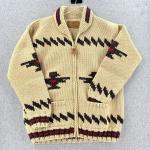 Canadian Sweater Company Jacket Cardigan Thick Knit Wool Size XXL Native Bird
