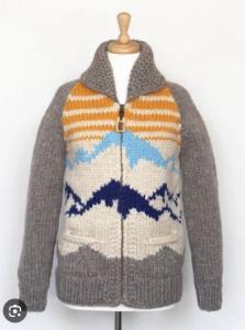GRANTED Sweater Co- Mountain Range Cardigan Hand knit Canadian- Men’s/ Women’s L