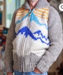 GRANTED Sweater Co- Mountain Range Cardigan Hand knit Canadian- Men’s/ Women’s L