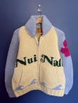 Vintage Canadian Sweater Company Hula Girl Cowichan Zip Cardigan Size Medium 