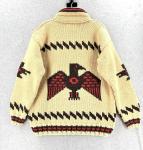 Canadian Sweater Company Jacket Cardigan Thick Knit Wool Size XXL Native Bird