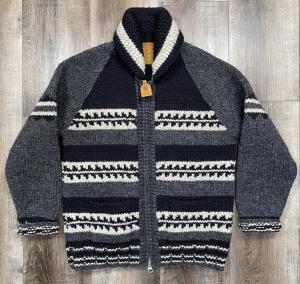 Todd Snyder x Canadian Sweater Co Wool Fair Isle Knit Cardigan size XL Hand Knit