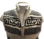 CANADIAN SWEATER CO Vintage Full Zip Sweater Vest Thunderbird Cowichan 100% Wool