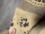 Canadian Sweater Company Wool Chunky Knit Hand Knotted Cowichan Sweater XL