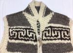 CANADIAN SWEATER CO Vintage Full Zip Sweater Vest Thunderbird Cowichan 100% Wool