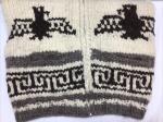CANADIAN SWEATER CO Vintage Full Zip Sweater Vest Thunderbird Cowichan 100% Wool