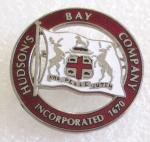 Vintage Hudson's Bay Company Incorporated 1670 Large Advertising Pin Badge