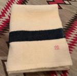 100% Wool Hudson's Bay Company Antique Multistripe Wool Blanket 70" x 90"