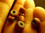 7 Huron Indian Hudson's Bay Company Trade Beads Green Hearts Trade Beads 1700's