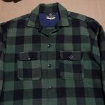 Vintage Hudson’s Bay Company Buffalo Plaid Green Flannel Shirt Size XL Shacket