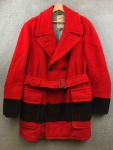 Vintage Hudson's Bay point Blanket coat Red/Black Blanket Coat XL