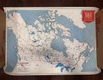 Vintage 1972 Hudson’s Bay Company Canada Northern Stores Map Poster 27” X 38”