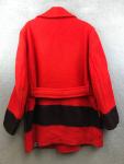 Vintage Hudson's Bay point Blanket coat Red/Black Blanket Coat XL