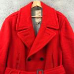 Vintage Hudson's Bay point Blanket coat Red/Black Blanket Coat XL