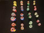 LOT - Vintage Chevron glass beads - 32 Hudson's Bay Company Trade Beads (B353)