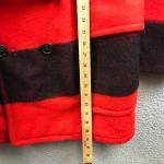 Vintage Hudson's Bay point Blanket coat Red/Black Blanket Coat XL