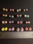 LOT - Vintage Chevron glass beads - 32 Hudson's Bay Company Trade Beads (B353)