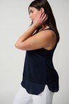 Joseph Ribkoff Womens Layered Hem Tank Style 183126J Color Midnight Blue Size 08
