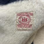 VTG Hudson's Bay Co 4 Point Wool Stripe Blanket Made In England Label 74" x 90"