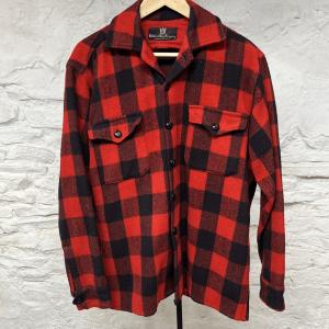 Hudson’s Bay Co. Buffalo Plaid Flannel Button Up Shirt Utility Workwear Vintage