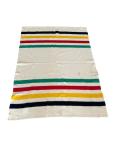 Hudson's Bay Company Point Blanket Wool Multicolor Stripe Cream Throw HBC Woven