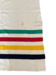 Hudson's Bay Company Point Blanket Wool Multicolor Stripe Cream Throw HBC Woven
