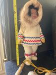 Vintage Koweeka Eskimo Doll Hudson’s Bay Co (1960s) + Authentic Fur Eskimo Yo-Yo