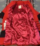 Vintage Hudson’s Bay Red Black Wool Belted Point Blanket Coat T35
