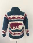 New Canadian Sweater Company for J Crew Bear Zip Wool Cardigan Sweater Sz XXS XS