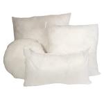 Gouchee Home Peel White Throw Pillow Insert 16" Round for Couch and Bed Throw Pillows, Indoor Decorative Pillow 2 Pack