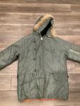 Vintage Woolrich Parka Jacket Men M Green Kodiak Army Military Faux Fur Hood