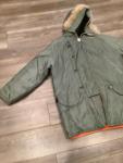 Vintage Woolrich Parka Jacket Men M Green Kodiak Army Military Faux Fur Hood